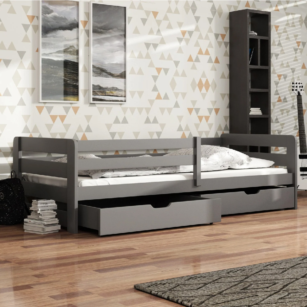 Read more about Enoch wooden day bed with mattress and foam in graphite