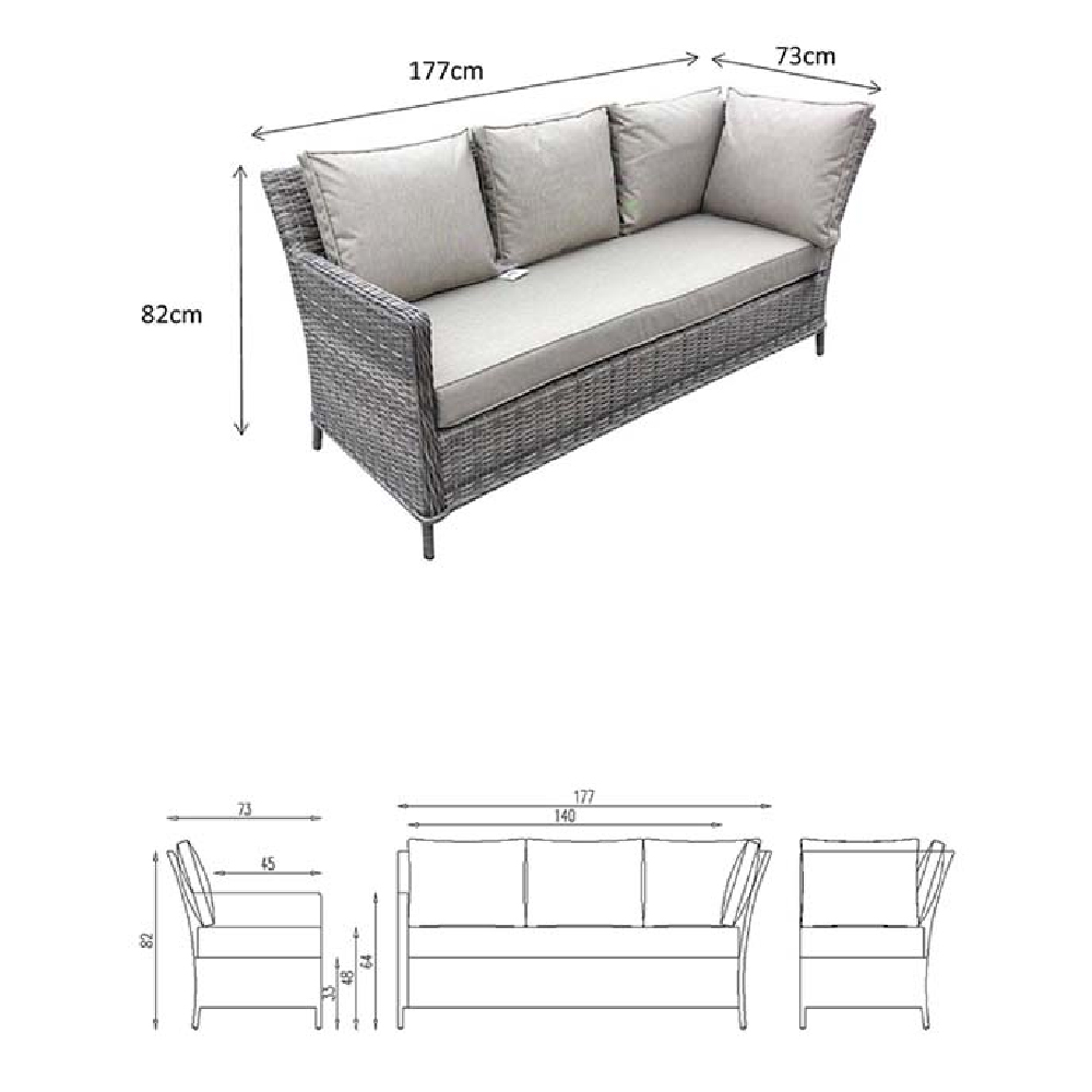 Enola Glass Top Garden Corner Dining Set With Firepit In Grey