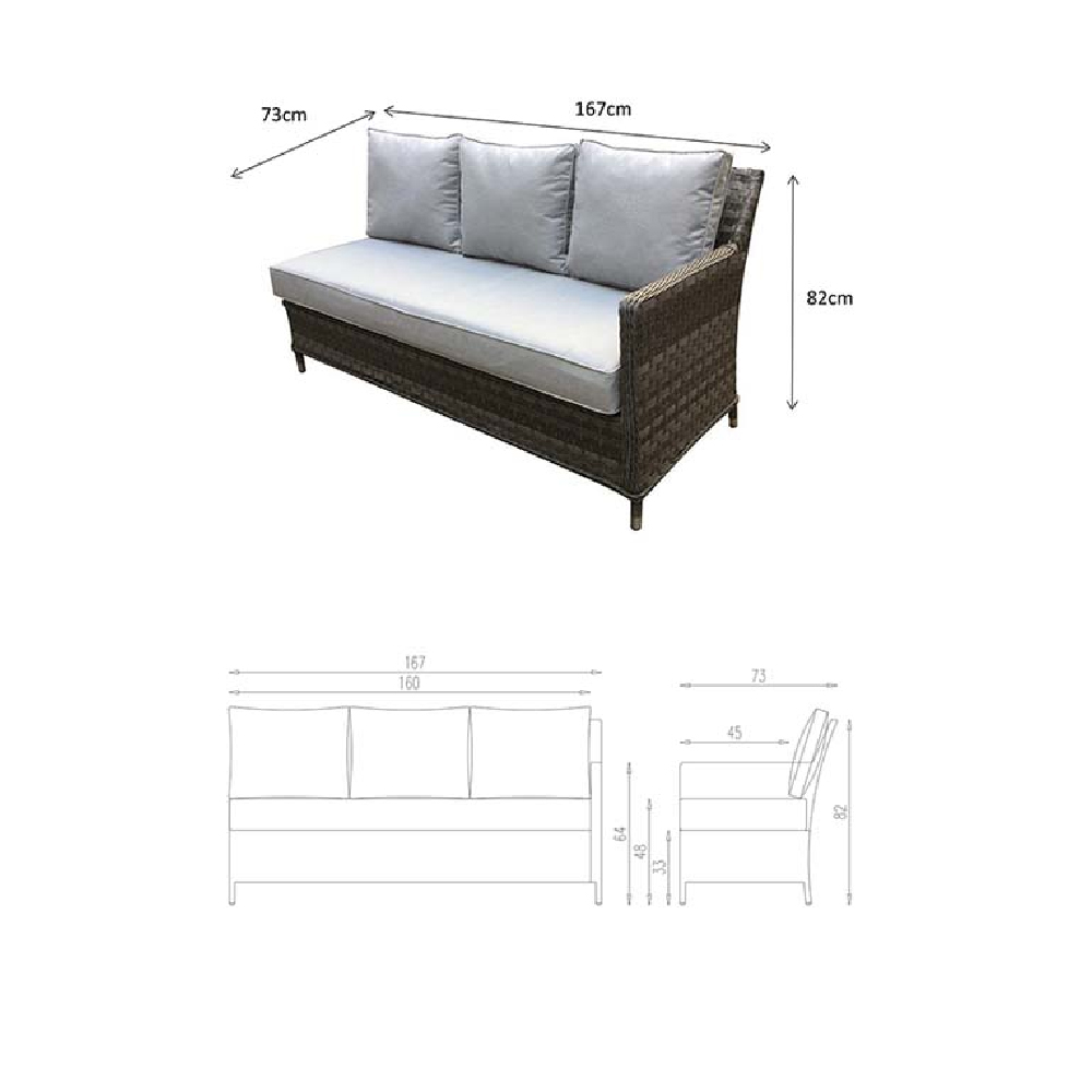 Enola Glass Top Garden Corner Lift Top Dining Set In Nature Grey