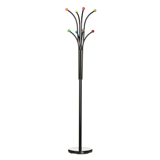 Enor Metal Coat Stand In Multi-Colour With 8 Hooks