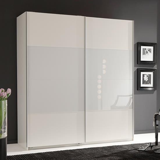 Read more about Enter sliding door wide wooden wardrobe in white