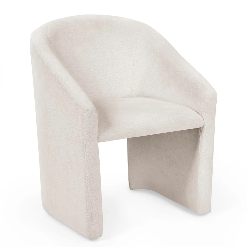 Enumclaw Fabric Tub Chair In Cream