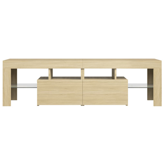 Enzo Wooden TV Stand In Sonoma Oak With LED Lights