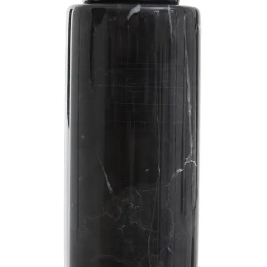 Epinal White Shade Table Lamp With Black Marble Base