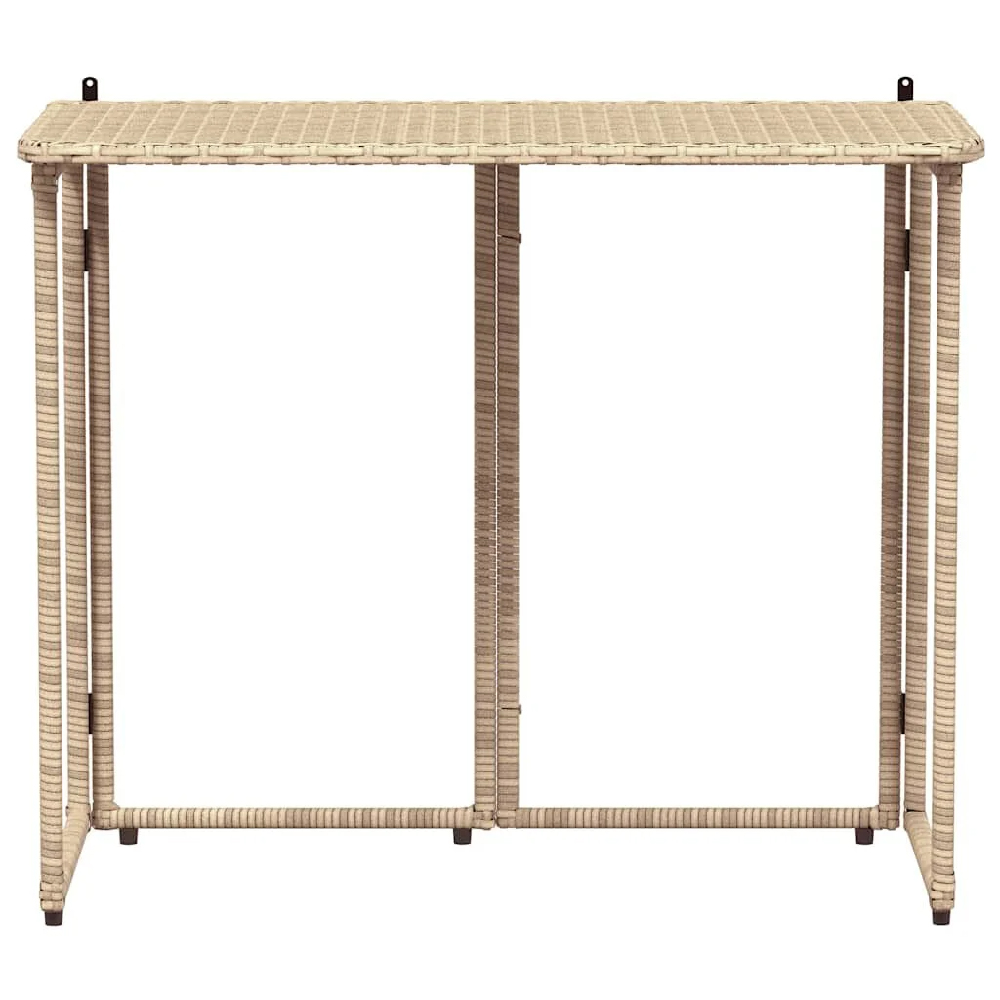 Epping Rattan Garden Folding Dining Table In Beige