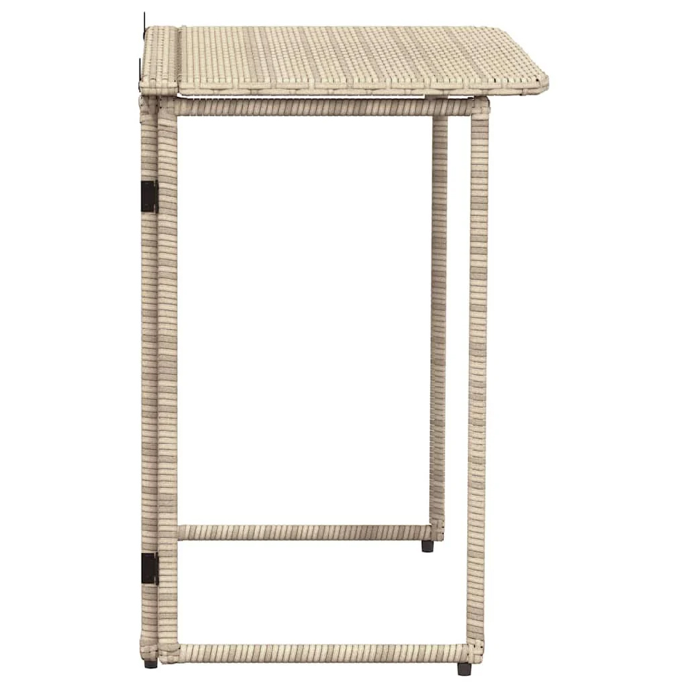 Epping Rattan Garden Folding Dining Table In Beige