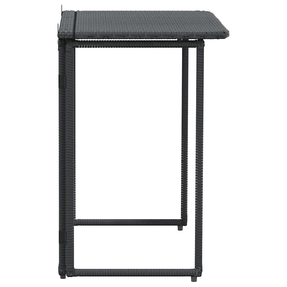 Epping Rattan Garden Folding Dining Table In Black