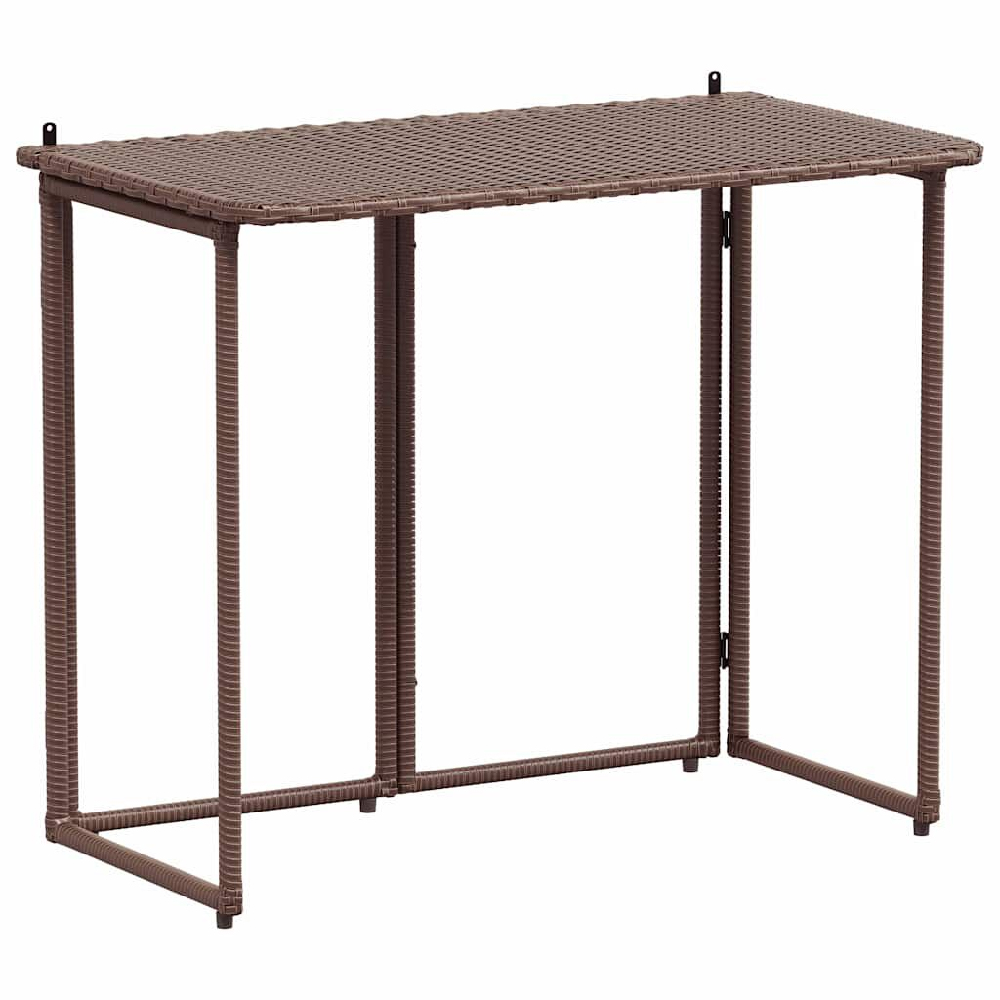 Epping Rattan Garden Folding Dining Table In Brown