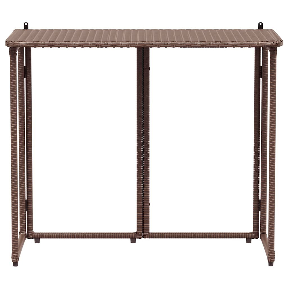 Epping Rattan Garden Folding Dining Table In Brown