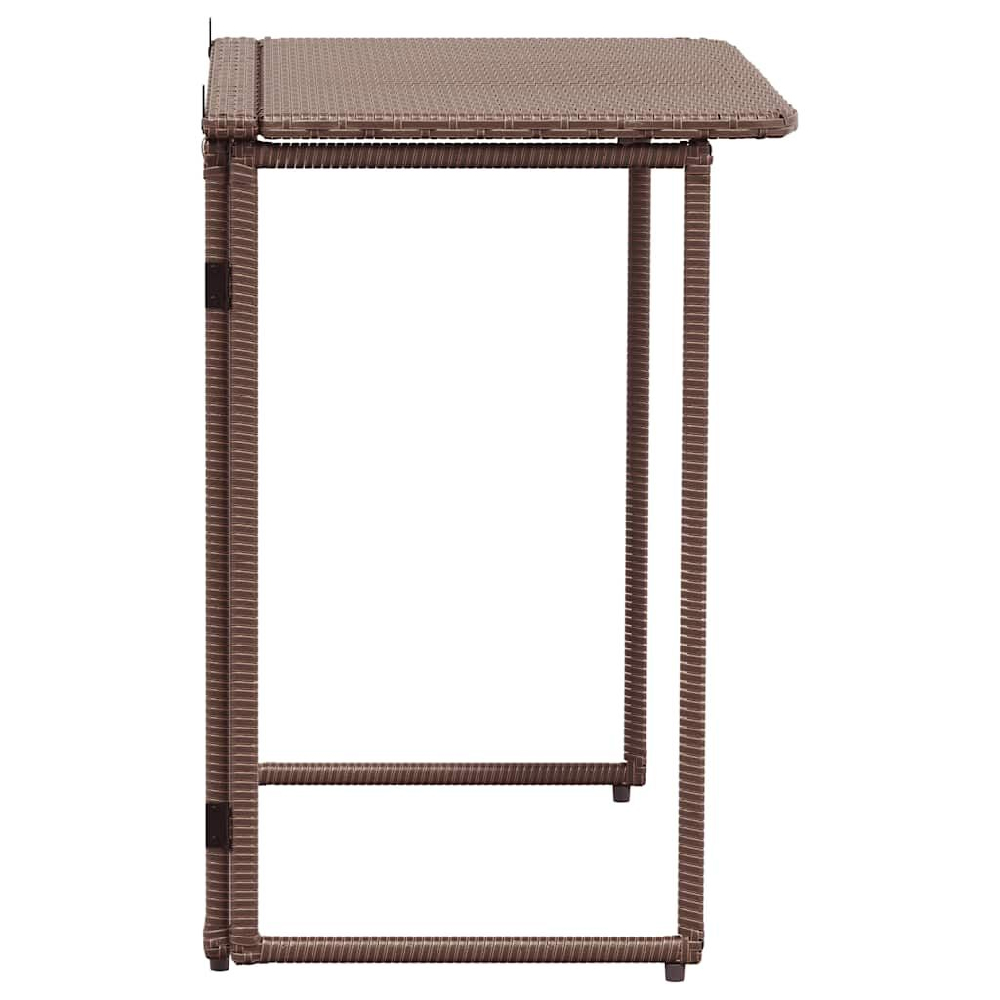 Epping Rattan Garden Folding Dining Table In Brown