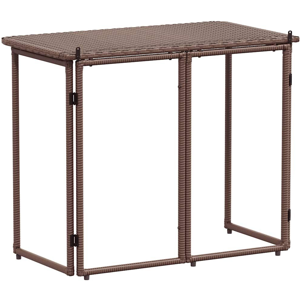 Epping Rattan Garden Folding Dining Table In Brown