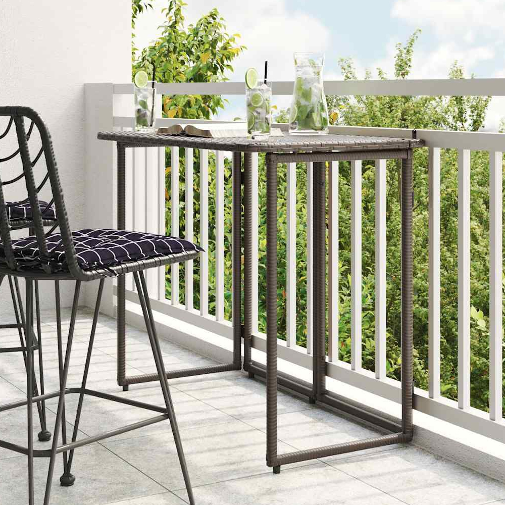 Product photograph of Epping Rattan Garden Folding Dining Table In Brown from Furniture in Fashion