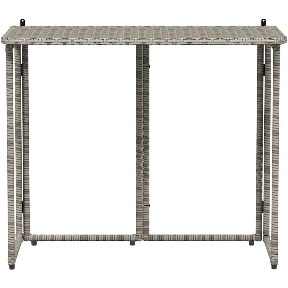 Epping Rattan Garden Folding Dining Table In Grey