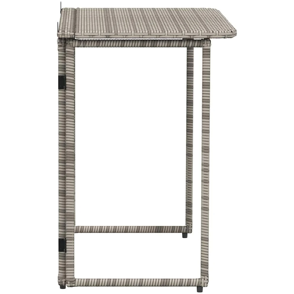 Epping Rattan Garden Folding Dining Table In Grey