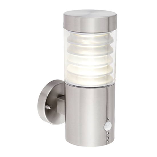 Product photograph of Equinox Led Polycarbonate Wall Light In Brushed Stainless Steel from Furniture in Fashion