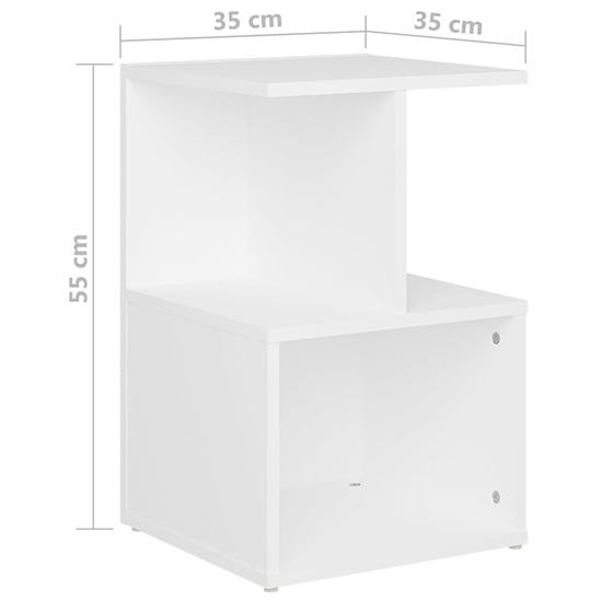 Eracio Wooden Bedside Cabinet In White_3