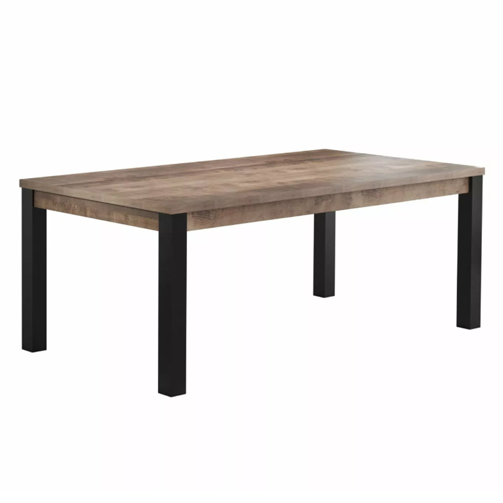 Erbil Large Rectangular Wooden Dining Table In Tobacco Oak