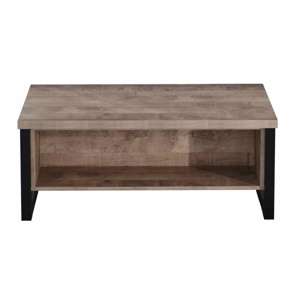Erbil Rectangular Wooden Coffee Table In Tobacco Oak