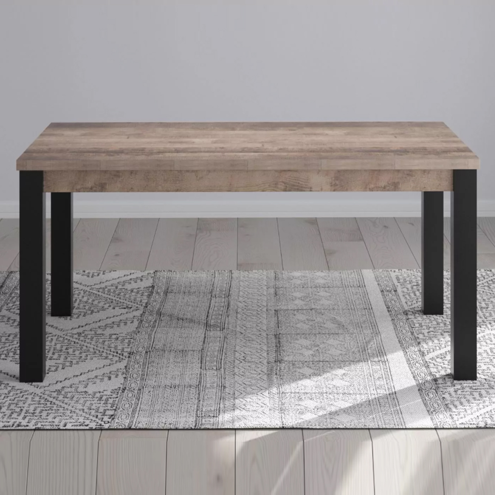 Erbil Small Rectangular Wooden Dining Table In Tobacco Oak