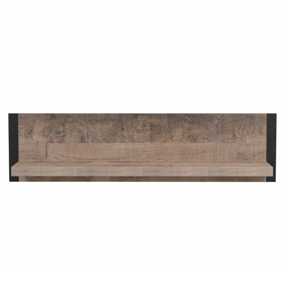 Erbil Wooden Wall Shelf In Tobacco Oak