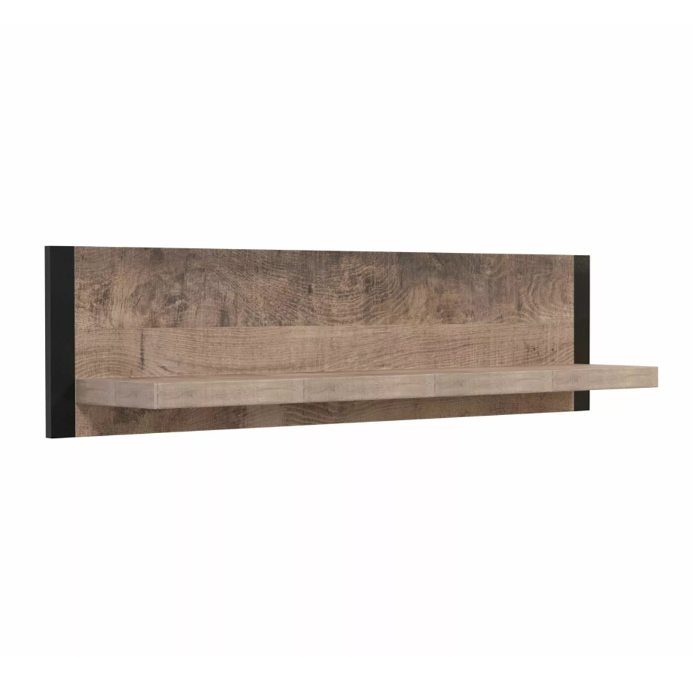 Erbil Wooden Wall Shelf In Tobacco Oak