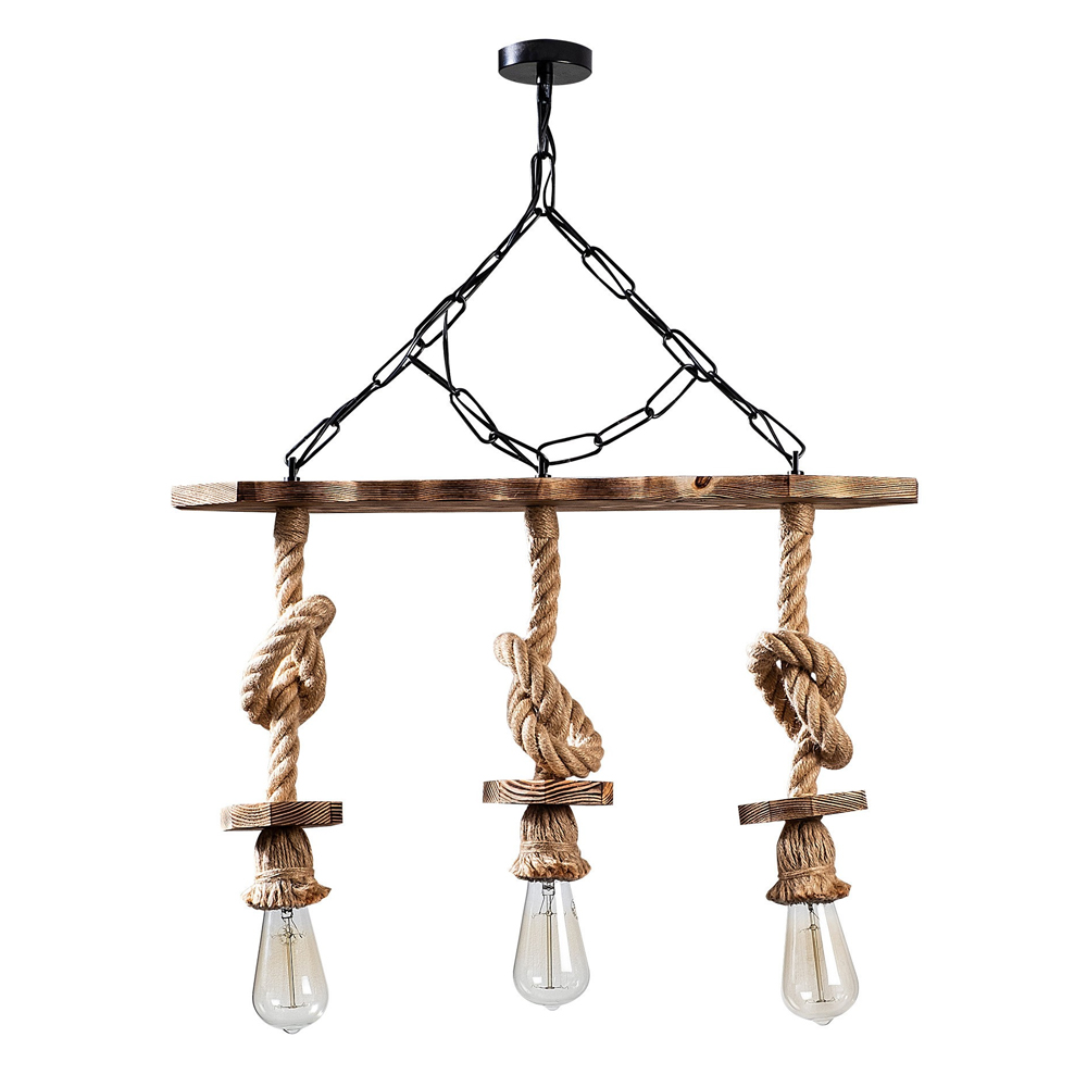 Erebos Wooden Ceiling Pendant Light in Oak