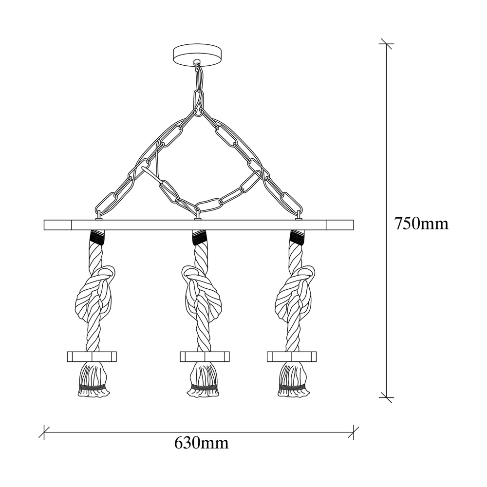 Erebos Wooden Ceiling Pendant Light in Oak