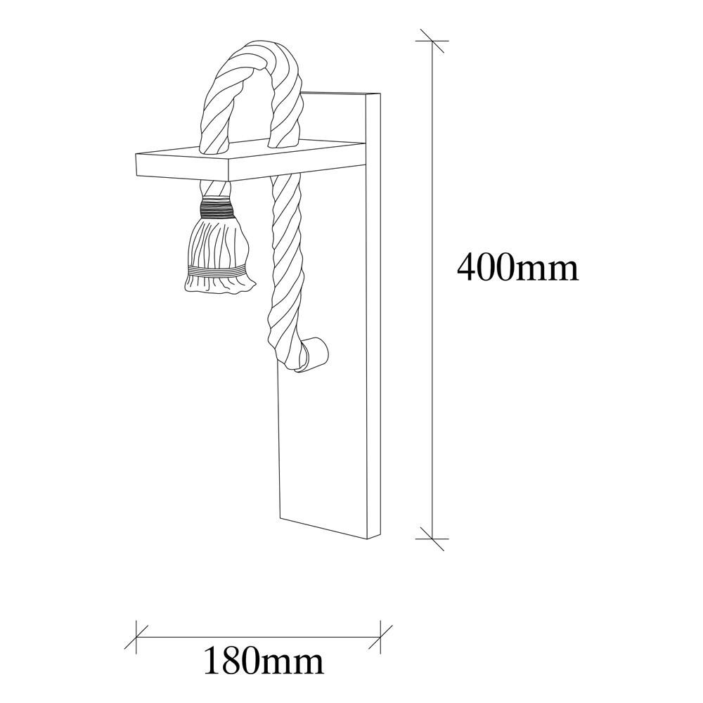 Erebos Wooden Wall Light in Brown