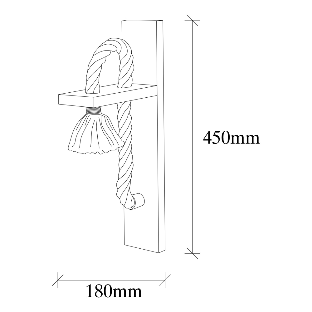 Erebos Wooden Wall Light in Oak