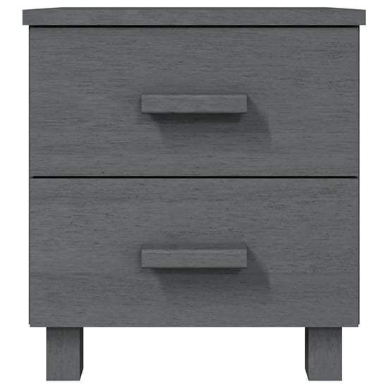 Erez Solid Pinewood Bedside Cabinet In Dark Grey_3
