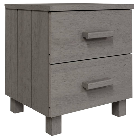 Erez Solid Pinewood Bedside Cabinet In Light Grey_2