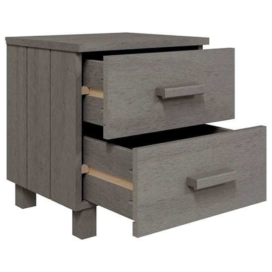Erez Solid Pinewood Bedside Cabinet In Light Grey_4