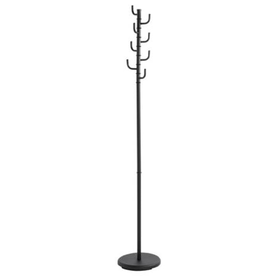 Erfurt Metal Coat Stand With 8 Hooks In Matt Black