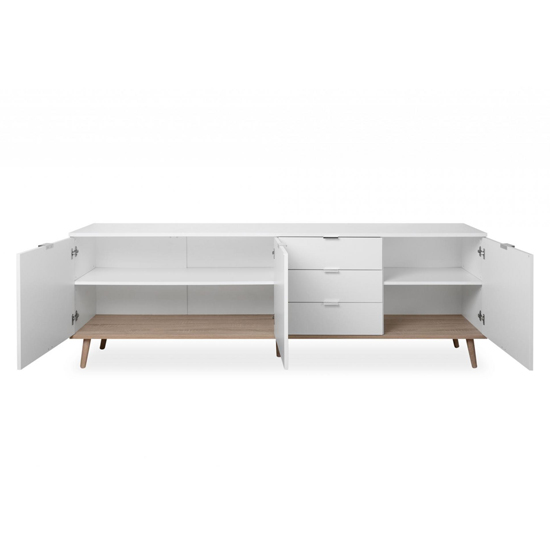 Eridanus Large Wooden Sideboard In White And Sonoma Oak_4