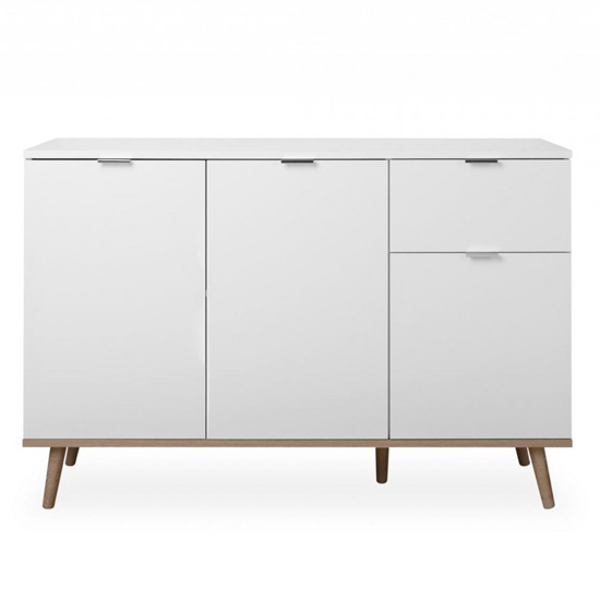 Eridanus Small Wooden Sideboard In White And Sonoma Oak_2