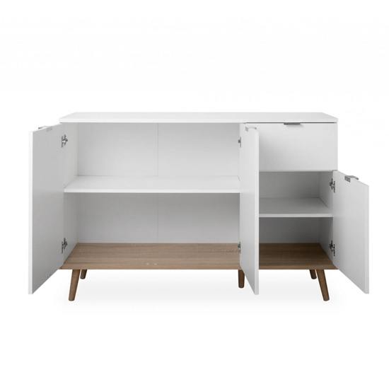 Eridanus Small Wooden Sideboard In White And Sonoma Oak_4