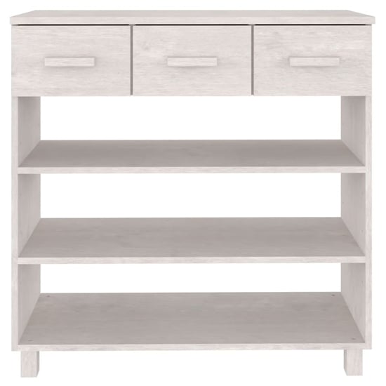Erix Pine Wood Console Table In White_4
