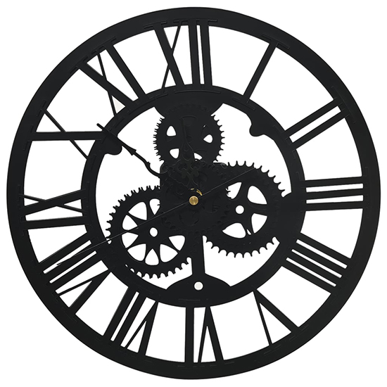 Ermias Round Acrylic Wall Clock In Black