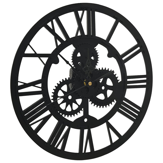 Ermias Round Acrylic Wall Clock In Black