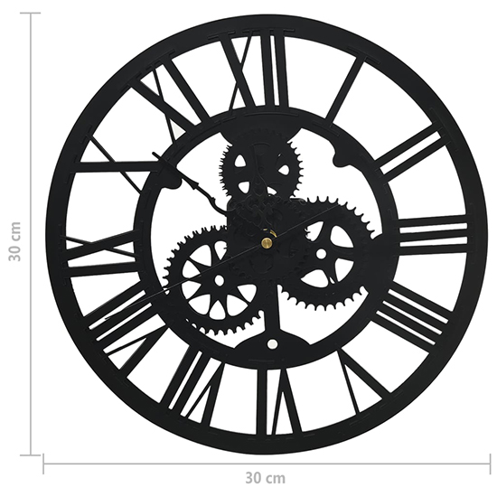 Ermias Round Acrylic Wall Clock In Black