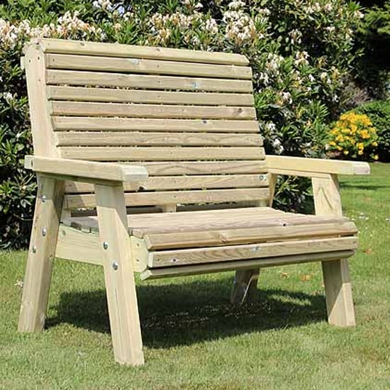 Erog Wooden Outdoor 2 Seater Bench_2
