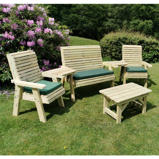 Erog Wooden Outdoor Occasional Seating Set With Coffee Table_2