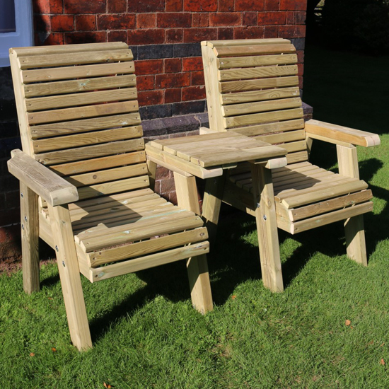 Read more about Erog wooden straight outdoor chairs seating set