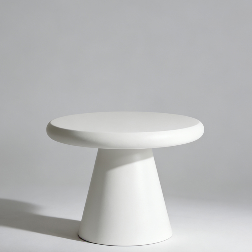 Eronel Round Wooden Coffee Table Set in White