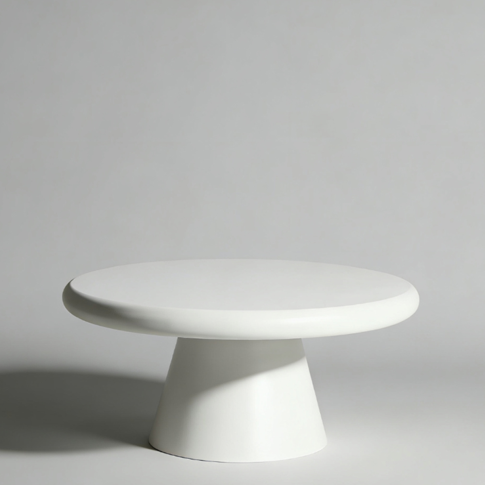 Eronel Round Wooden Coffee Table Set in White
