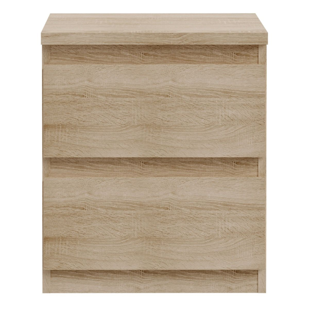 Eronis Wooden Bedside Cabinet with 2 Drawers in Sonoma Oak