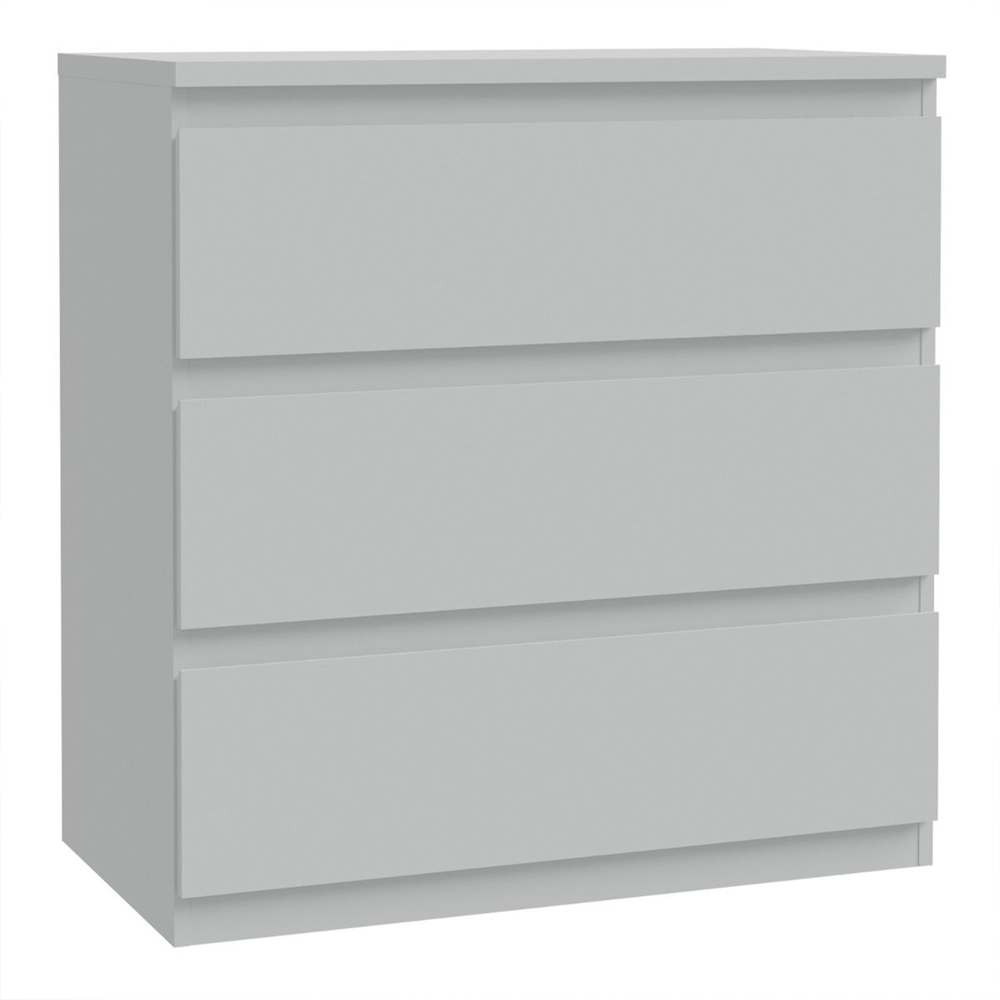 Eronis Wooden Chest Of 3 Drawers in Light Grey