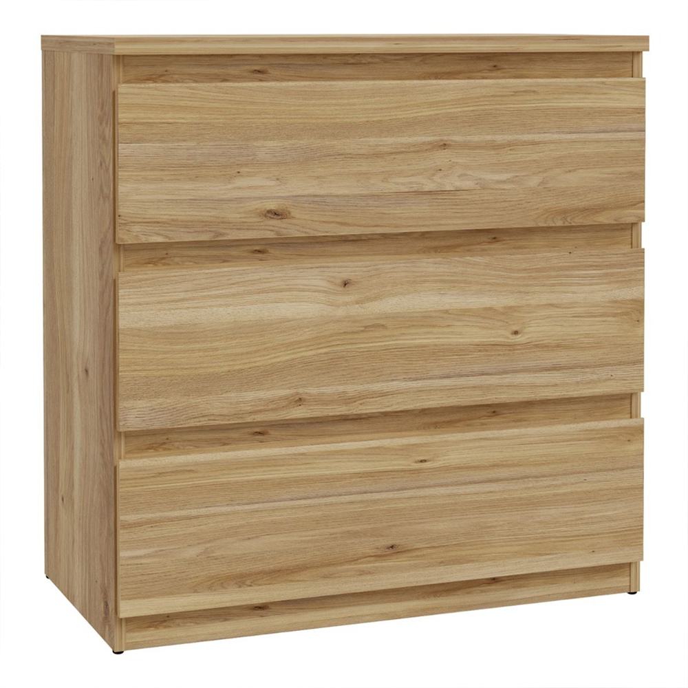 Eronis Wooden Chest Of 3 Drawers in Mauvella Oak