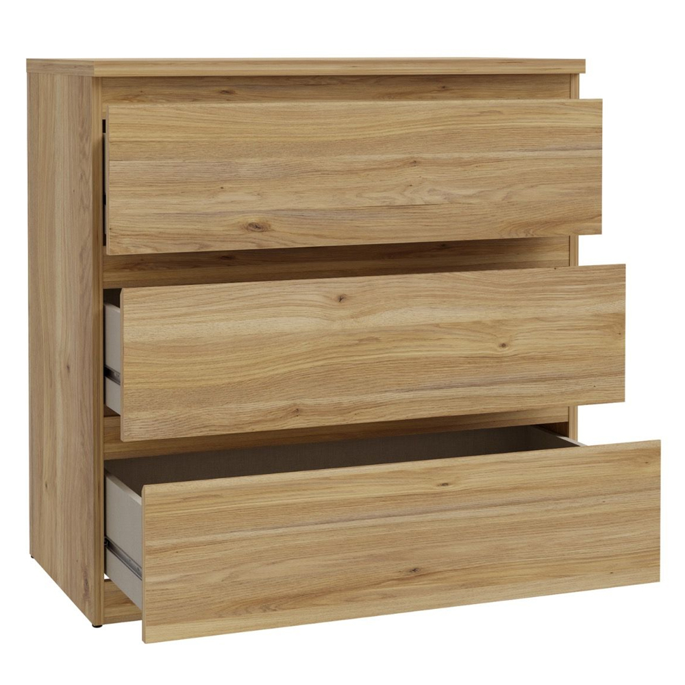 Eronis Wooden Chest Of 3 Drawers in Mauvella Oak