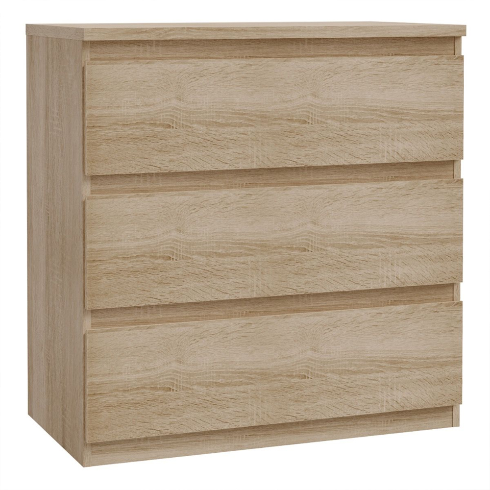 Eronis Wooden Chest Of 3 Drawers in Sonoma Oak